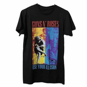 Guns N Roses Use Your Illusion Black Band T-shirt Small